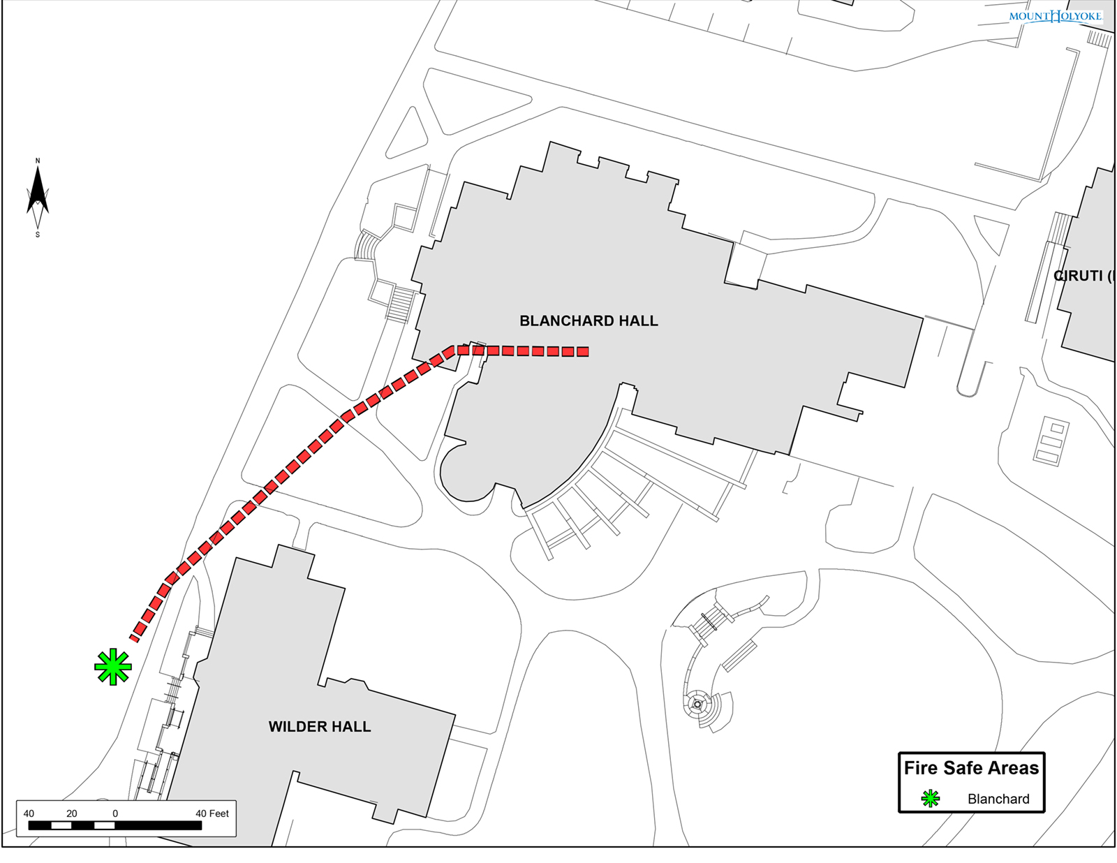 Blanchard Fire Alarm Safe Areas.jpg Mount Holyoke College